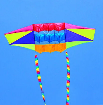 

free shipping high quality 2.5m radar kite with handle line outdoor toys delta kite flying rainbow led big 3d kite wheel hcx