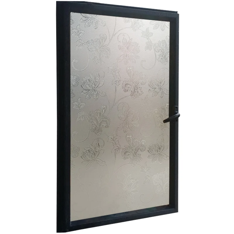 No glue electrostatic window films 92x100cm CAM 3d flower privacy glass self adhesive static stickers Hsxuan brand 920823 | Дом и сад