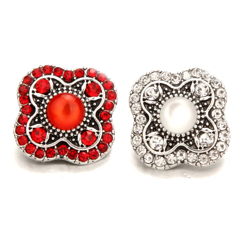 10 шт. оптовая продажа металлическими стразами цветок оснастки Пуговицы Шарм Fit 18