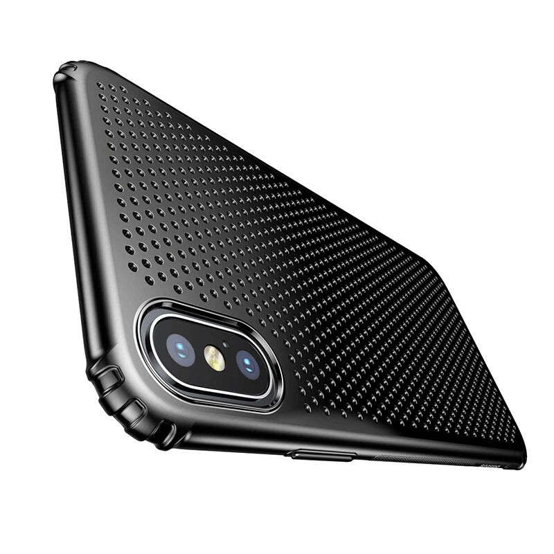Отведение тепла матовый чехол для iPhone X 11 Pro 8 7 6 S Plus 5 5S SE XS XR дышащая Пластиковая