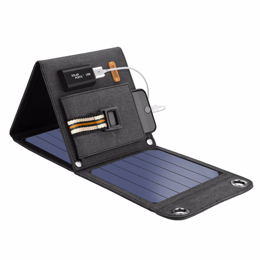 Солнечное зарядное устройство Suaoki 14W 5V 2.1A USB выходное портативные солнечные
