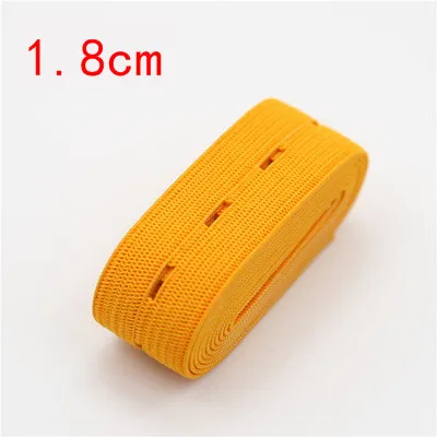 Golden yellow Эластичная лента s 15/18/20/25/30 мм разноцветный нейлон с отверстием Эластичная лента для одежды брюки Швейные DIY ремесла домашнего декора аксессуары 5 метров - Цвет: Golden yellow