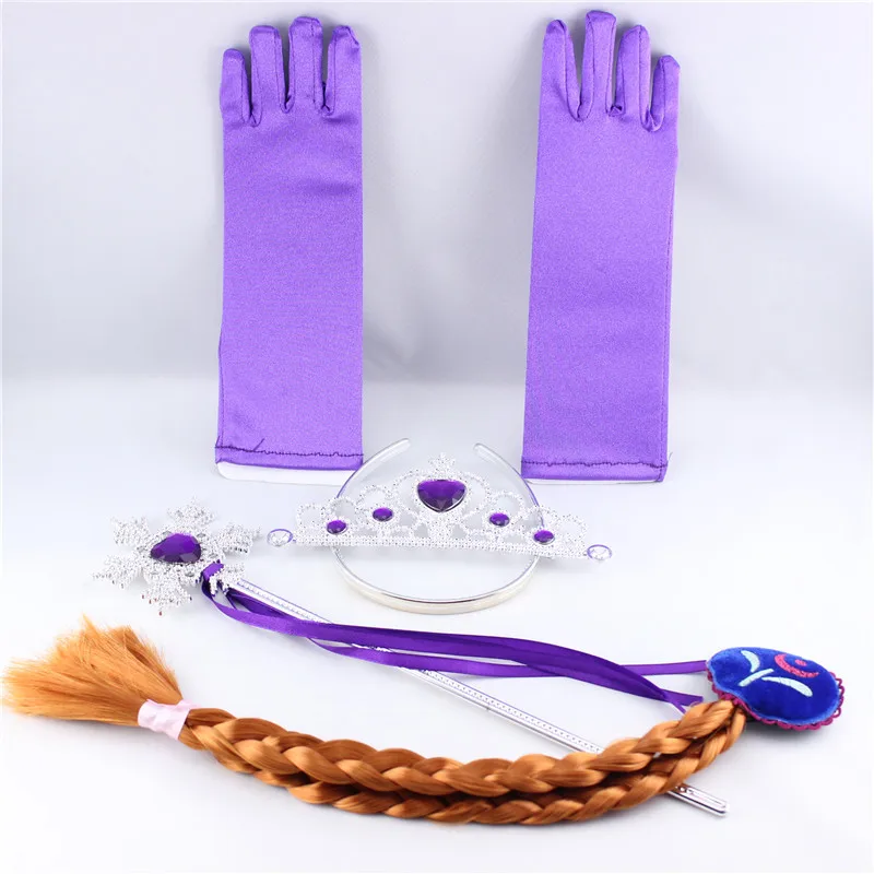 2016 Hot Sale Fro.zen Princess Jewelry Sets Girls Love Crown Hair Clip Wand Braid Glove Kids XRN64 | Украшения и аксессуары