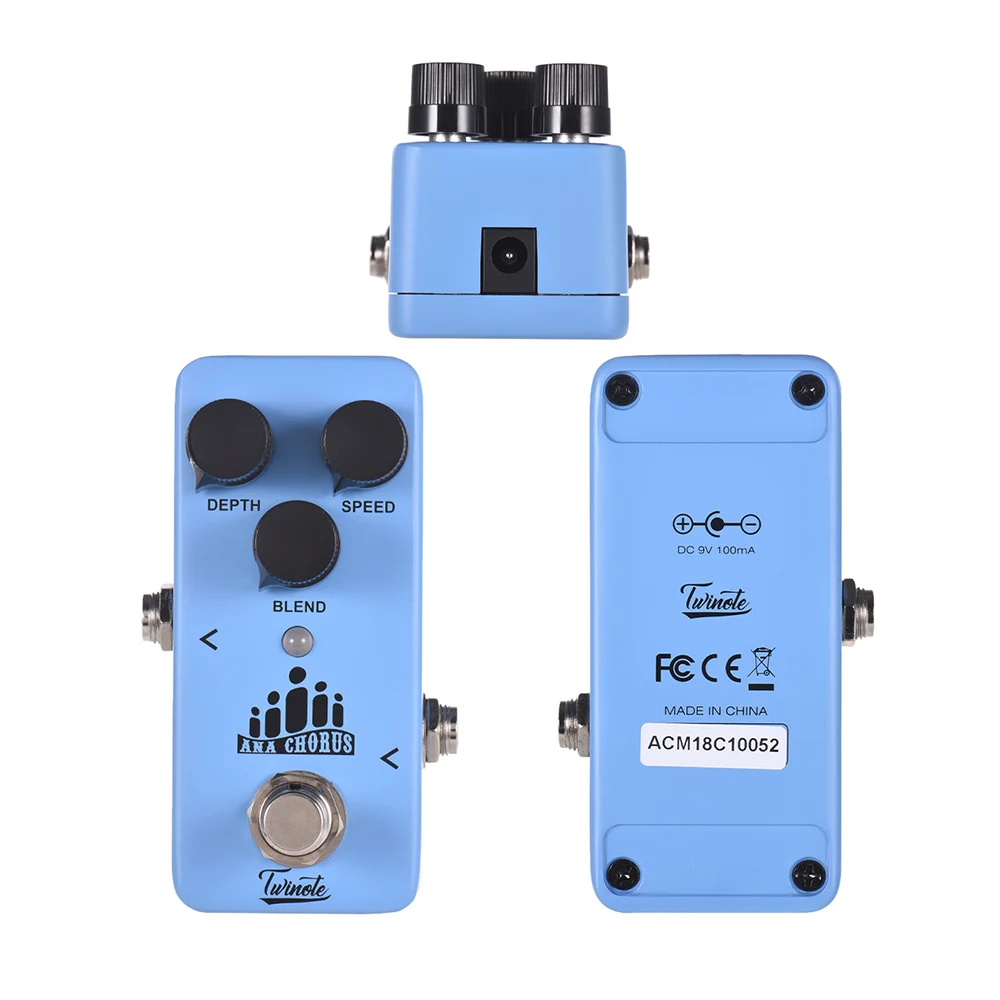 Twinote ANA CHORUS Mini Analog Chorus Guitar Effect Pedal Processsor Full Metal Shell with True Bypass | Спорт и развлечения