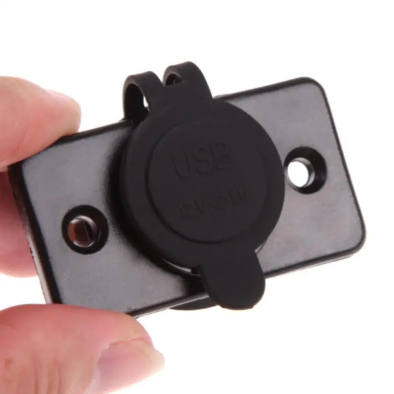 

Dual USB Charger Socket Waterproof Outlet 3.1 amp Panel Mount Motorcycle