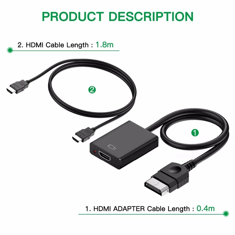 Кабель Myriann HDMI Link для оригинальной системы Xbox не требуемый Mods конвертер