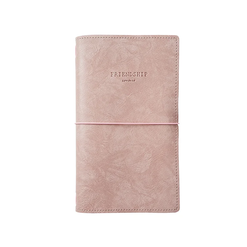Pink Держатель для карт и удостоверений личности, черный кожаный чехол-книжка 102 - Цвет: Pink
