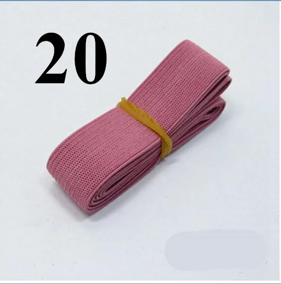 Color 20 5 метров 20/25 мм Красочные спандекс нейлон высокого Эластичная лента тесьма для одежды, штаны, платье с кружевной отделкой DIY одежда аксессуары для шитья - Цвет: Color 20