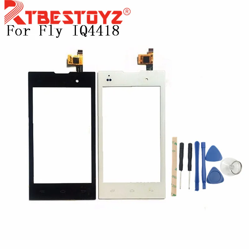 Сенсорный экран RTBESTOYZ для Fly IQ4418 era style 4 IQ 4418 сенсорный дигитайзер панель переднее