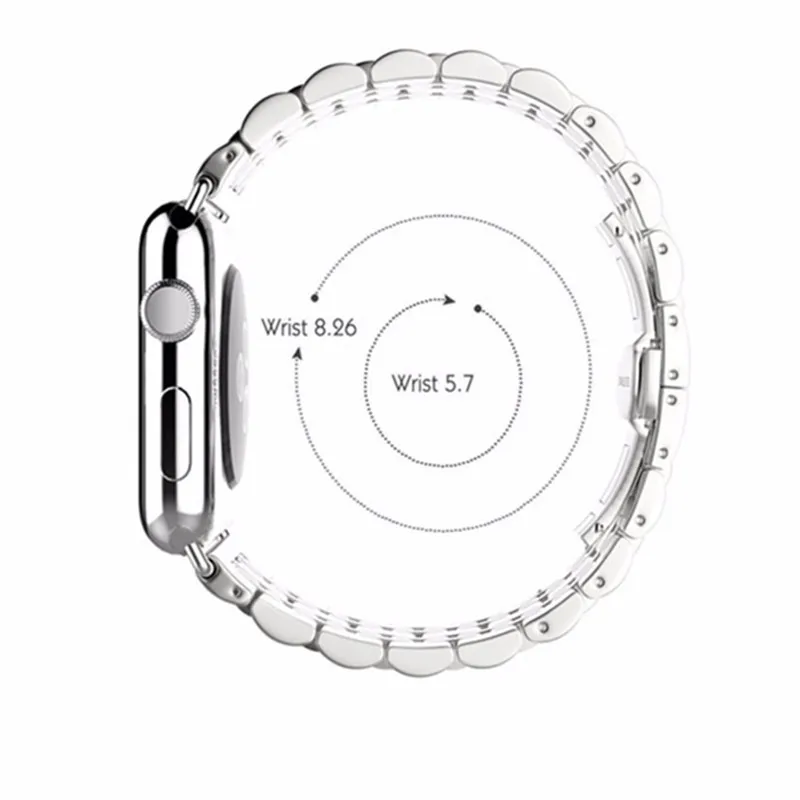 100% Stainless Steel Watchband For Apple Watch 1/2/3/4 Series 38mm/42mm/40mm/44mm Replacement Metal Business Wristwatch Strap | Наручные