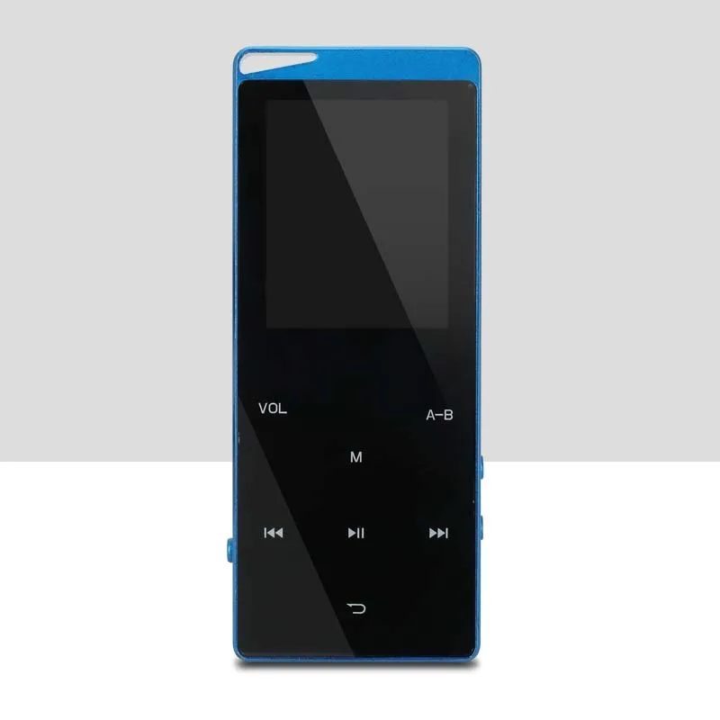 Синий Роскошный Металлический MP4 плеер, Bluetooth плеер, портативный тонкий MP3 MP4 медиа 2,4 дюймов, сенсорный ключ, fm-радио, 16 ГБ/40 ГБ, музыкальный плеер в подарок - Цвет: Синий