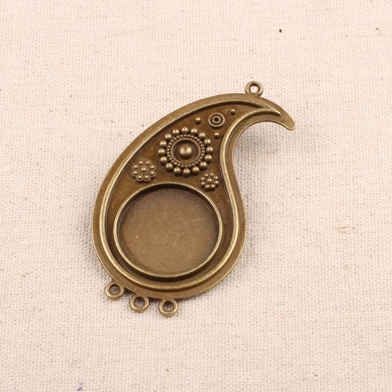 Reidgaller 10 шт. ювелирные украшения Подвески Разъем Античная бронза пустые Кабошон