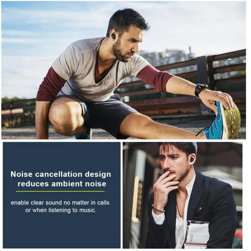 

Daono B5 Mini Wireless Bluetooth Earphone Stereo Earbud Headset With Charging Box Mic For Xiaomi For iphone 7 8 Plus For Samsung