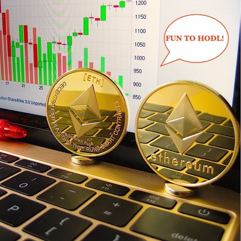 Позолоченные ethereum монет коллекционные Книги по искусству коллекция подарок