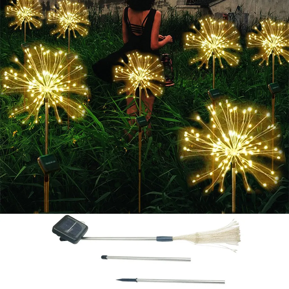 Рождественская гирлянда солнечная Светодиодная лампа для газона наружная