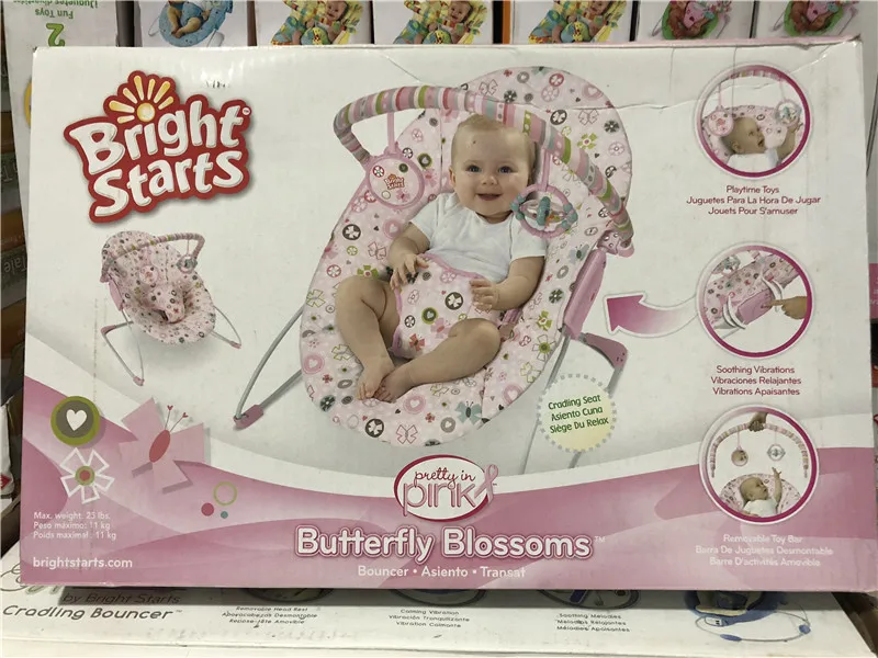 Pink Многофункциональное детское музыкальное кресло-качалка детская игрушка детская лошадка-качалка детское сиденье батут качающаяся люлька кресло-качалка батут - Color: Pink