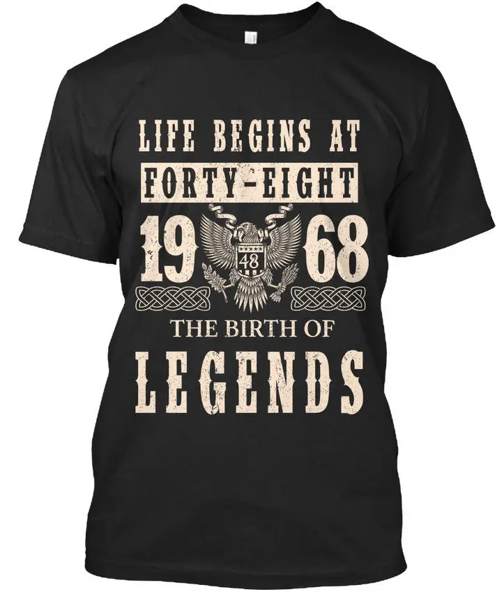 

100% Cotton Brand New 1968Legend Standard Unisex T-Shirt Summer Tee Shirt