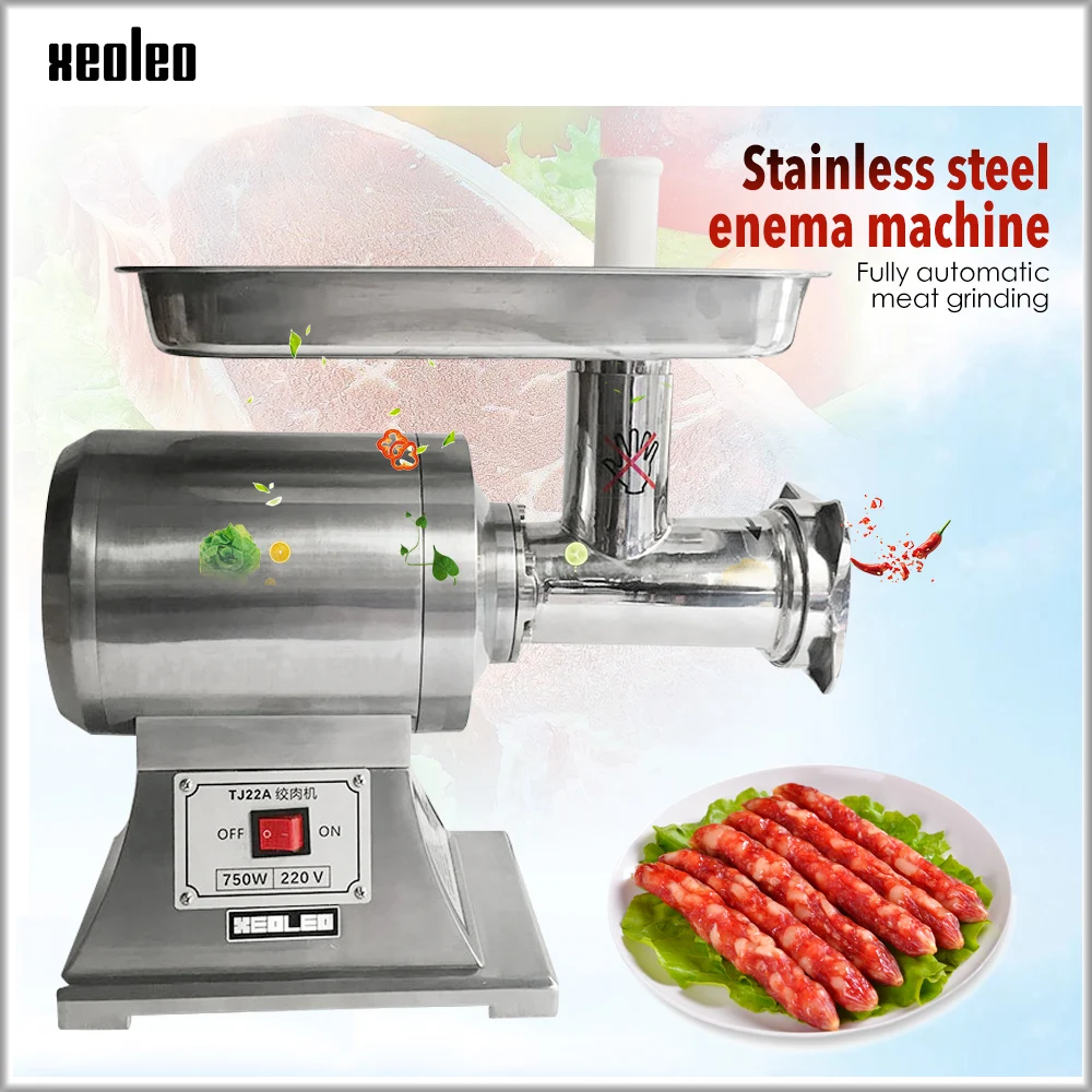 Verkauf XEOLEO 120 Kg/std Elektrische Fleischwolf Fleisch Cutter Kommerziellen Fleischwolf Maschine Edelstahl/Eisen Einlauf Maschine Desktop Grinder