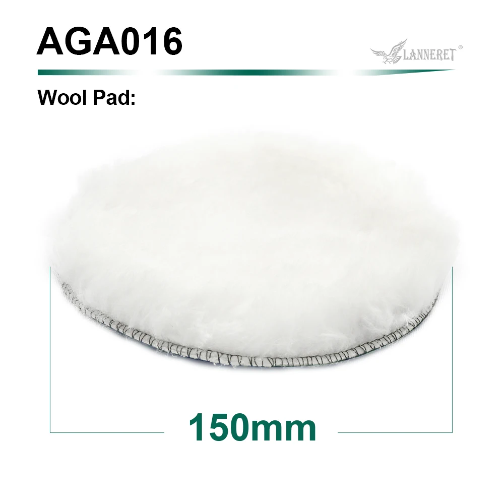 1PC WOOLEN PAD LANNERET, 150 мм, 6 дюймов, набор для полировки, шерстяной коврик, полировальная губка, автомобильная буферная полировальная машина, полировка/восковая обработка - Цвет: 1PC WOOLEN PAD