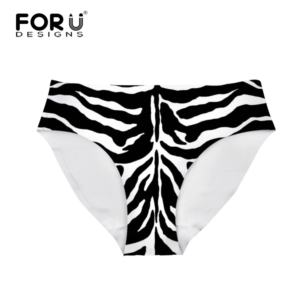 FORUDESIGNS/текстура Зебра черный и белый цвета Женские Повседневные трусики