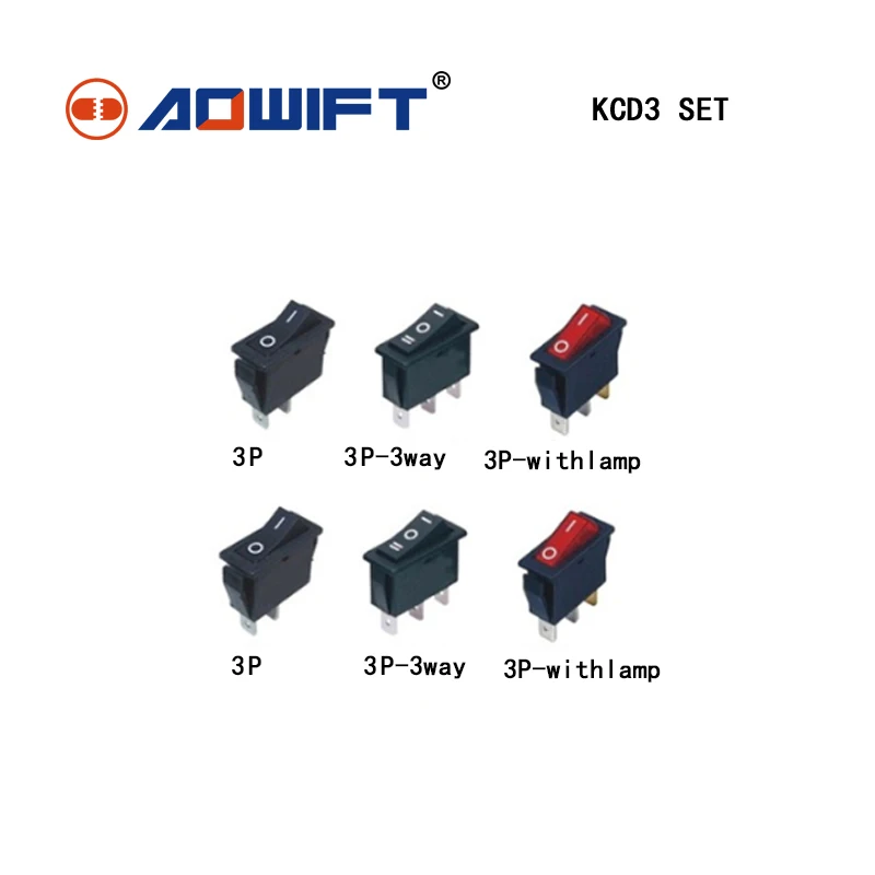 Promotion 5 pcs x AC KCD 3 Pin SPDT ON-OFF 2 way / ON-OFF-ON 3way Position Boat Rocker Switch | Обустройство дома