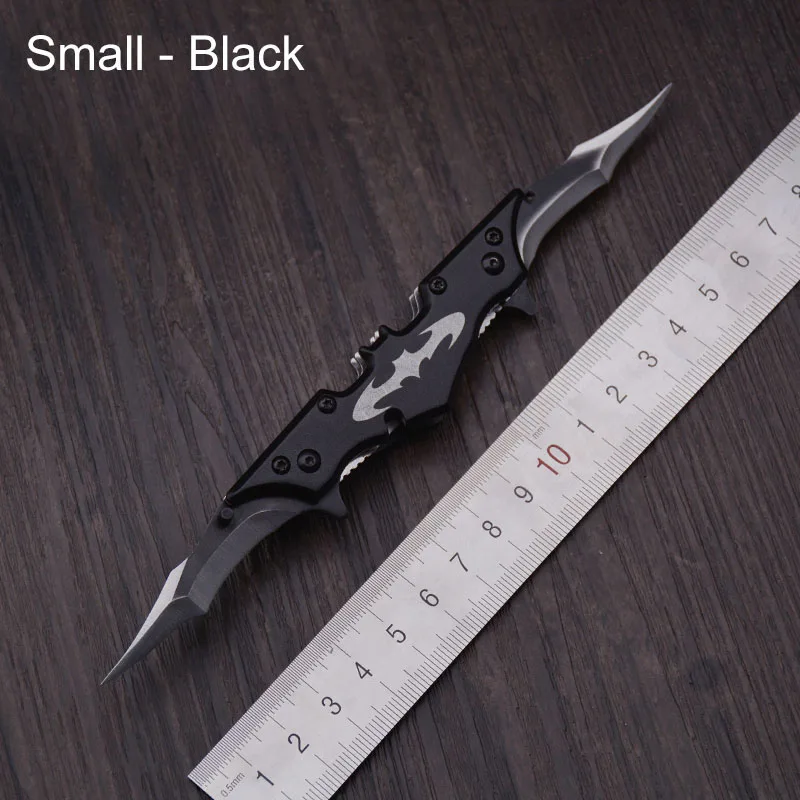 S - Black Нож летучая мышь 440C из нержавеющей стали, складные ножи, тактический походный инструмент для самозащиты, инструмент для выживания, охотничий Меч Karambit - Цвет: S - Black