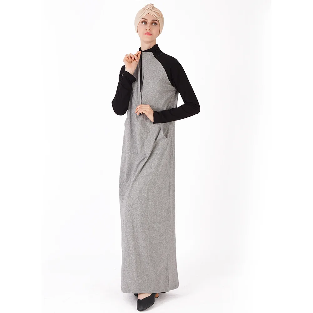 Новое хлопковое мусульманское повседневное длинное платье Abaya для женщин Дубай