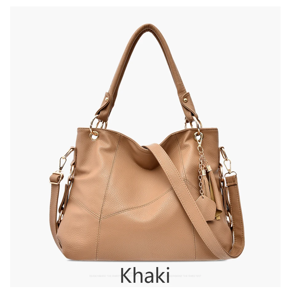 Luxury Designer Women Leather Handbags Vintage Female Shoulder Bags Tassel High Quality Handbag Ladies Large Tote Bag Sac a Main