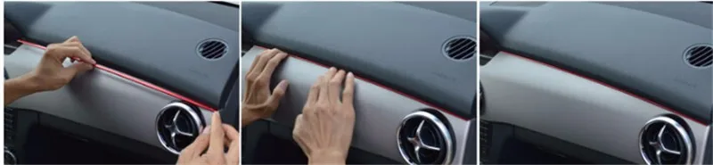 Для Mercedes Benz Glk200 Glk260 Glk300 2013 автомобиля наклейка на приборную панель автомобиля стиль 2 шт. комплект Алюминий из алюминиевого сплава