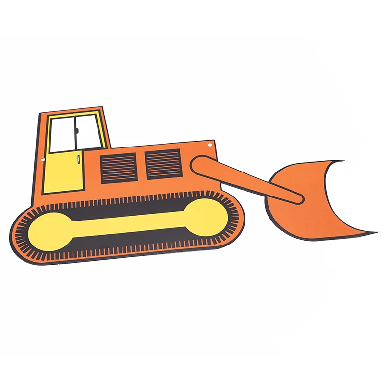 С днем рождения баннер строительный автомобиль экскаватор грузовик гирлянды из