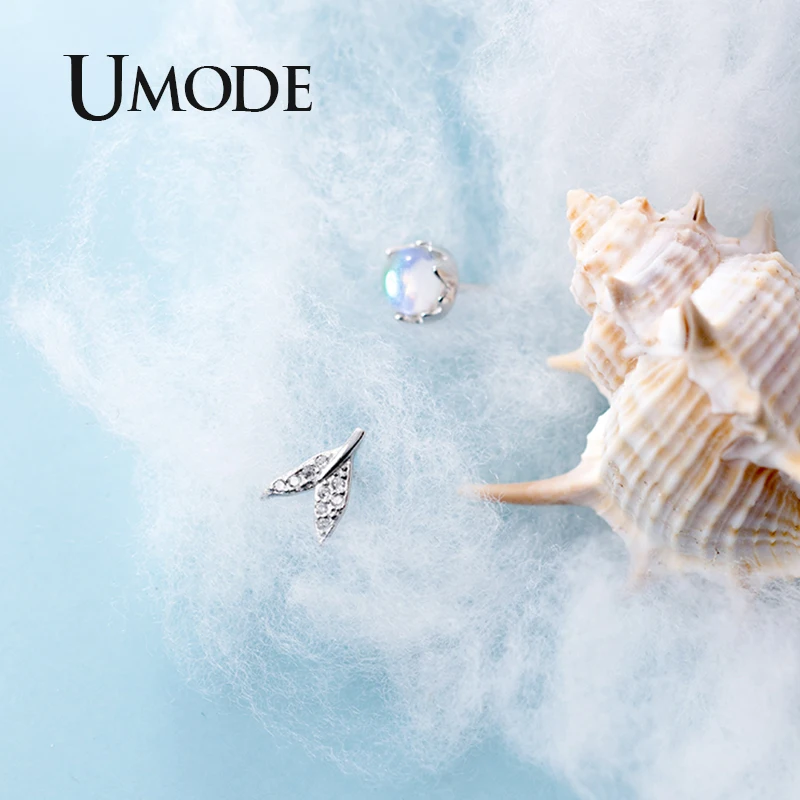 UMODE новые серьги-гвоздики из стерлингового серебра 925 пробы с кристаллами для