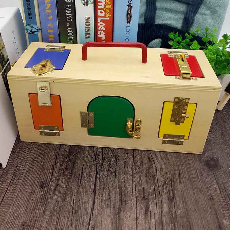 Обучающая игрушка JaheerToy Монтессори коробка для разблокировки Обучающие Детские
