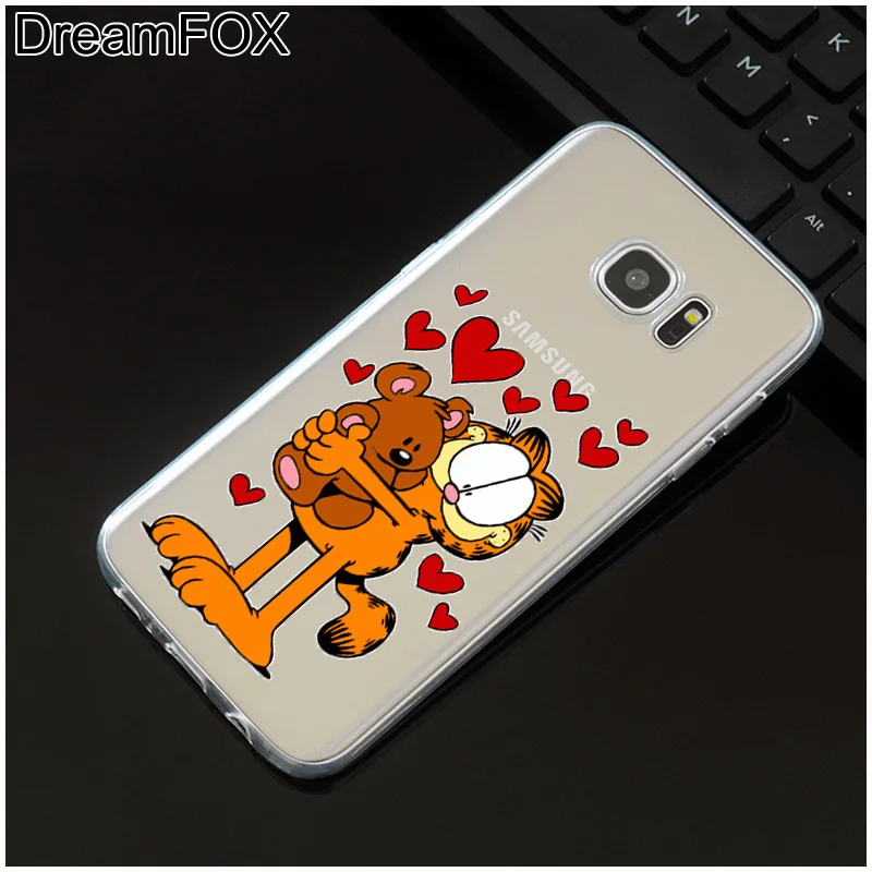 DREAMFOX M496 Гарфилд Мягкий ТПУ силиконовый чехол для samsung Galaxy Note S 6 7 8 9 10 10e 11 11e Lite Edge Plus