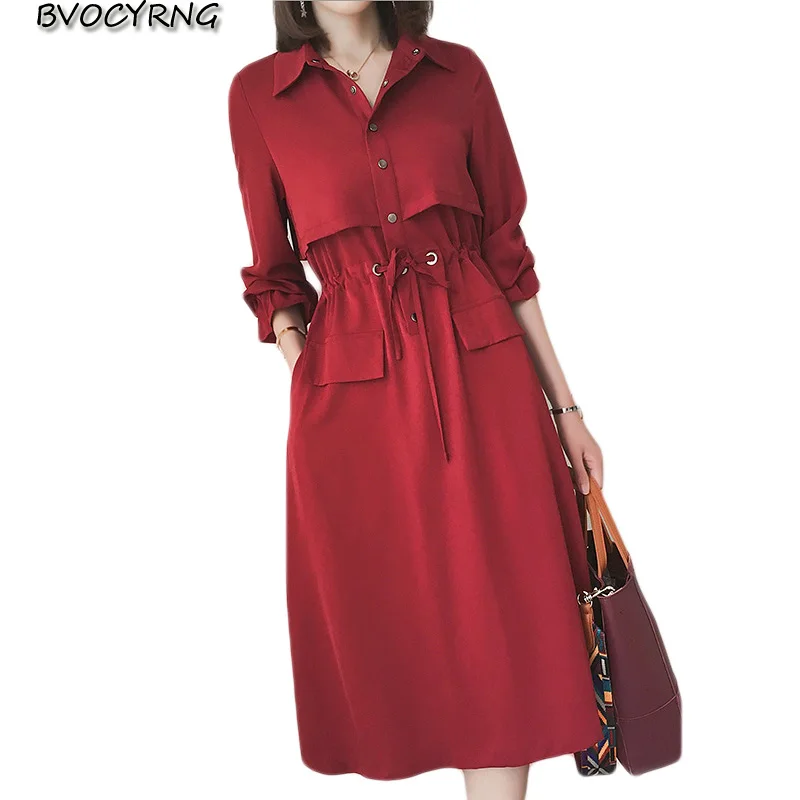 

Новинка 2018, однотонное женское платье большого размера с длинным рукавом, облегающие демисезонные платья для женщин, Модное Длинное Платье ...