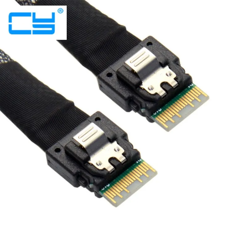 Тонкая линия SAS 4 0 SFF 8654 4i 38pin узловой строковый Raid кабель диаметром 50
