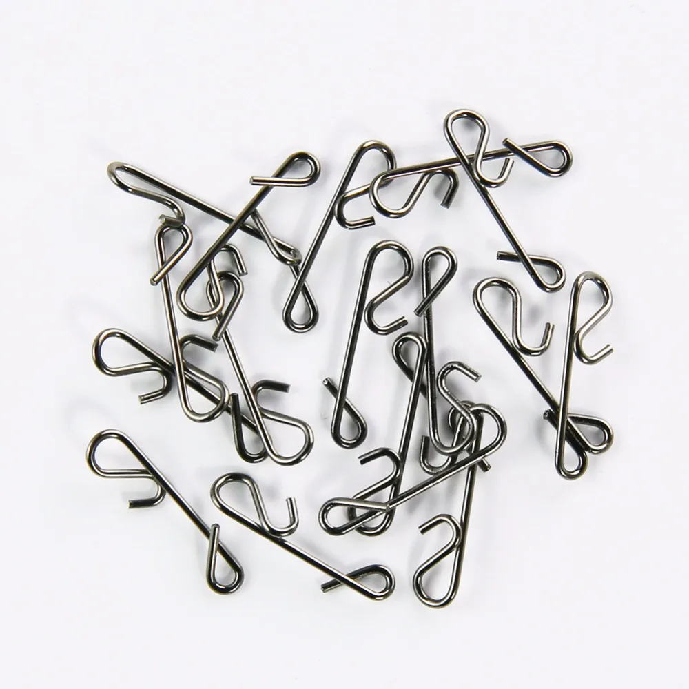 50Pcs/Pack Fishing Line Wire Connector Braid Knotless Connectors Fishing Barrel Swivel Accessory Pesca Tackle Tool