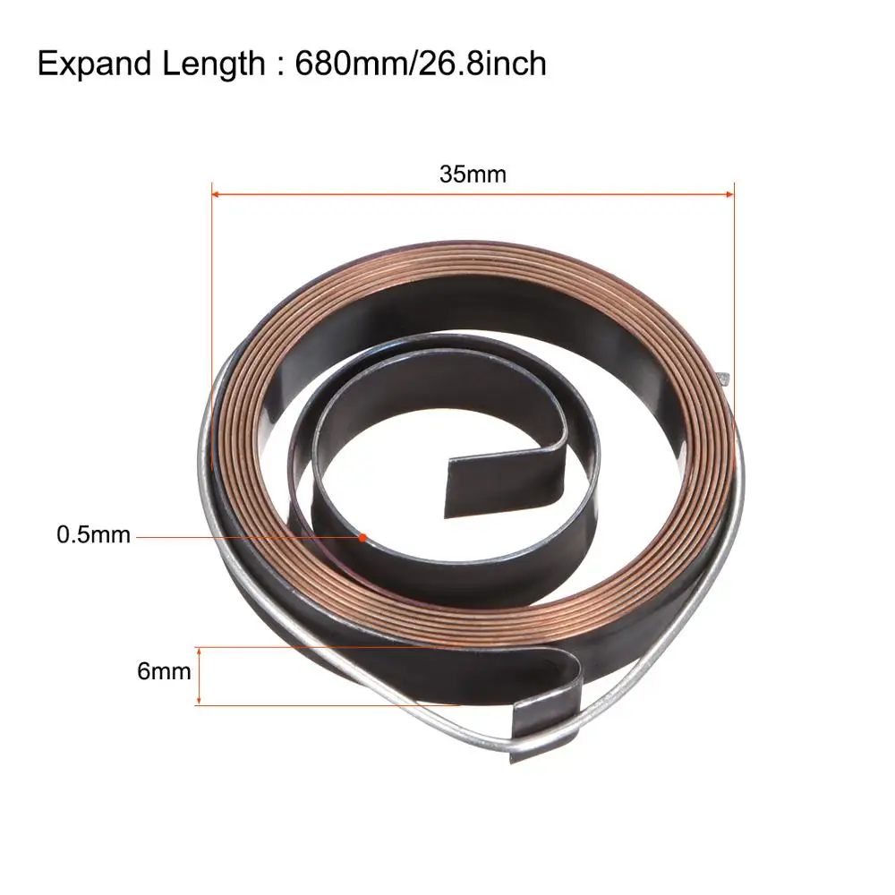 

Uxcell 3PCS Drill Press Spring Quill Feed Return Coil Spring Assembly 680mm 34/35 x 6 x 0.5/0.65/0.7mm