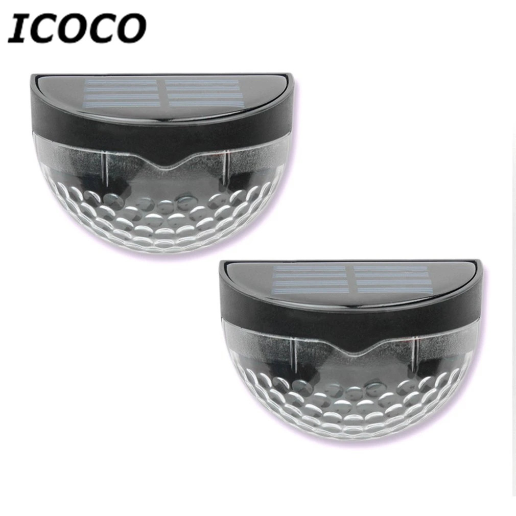 ICOCO 2 шт./компл. 6LED Солнечный настенный светильник высокой яркости полукруглый