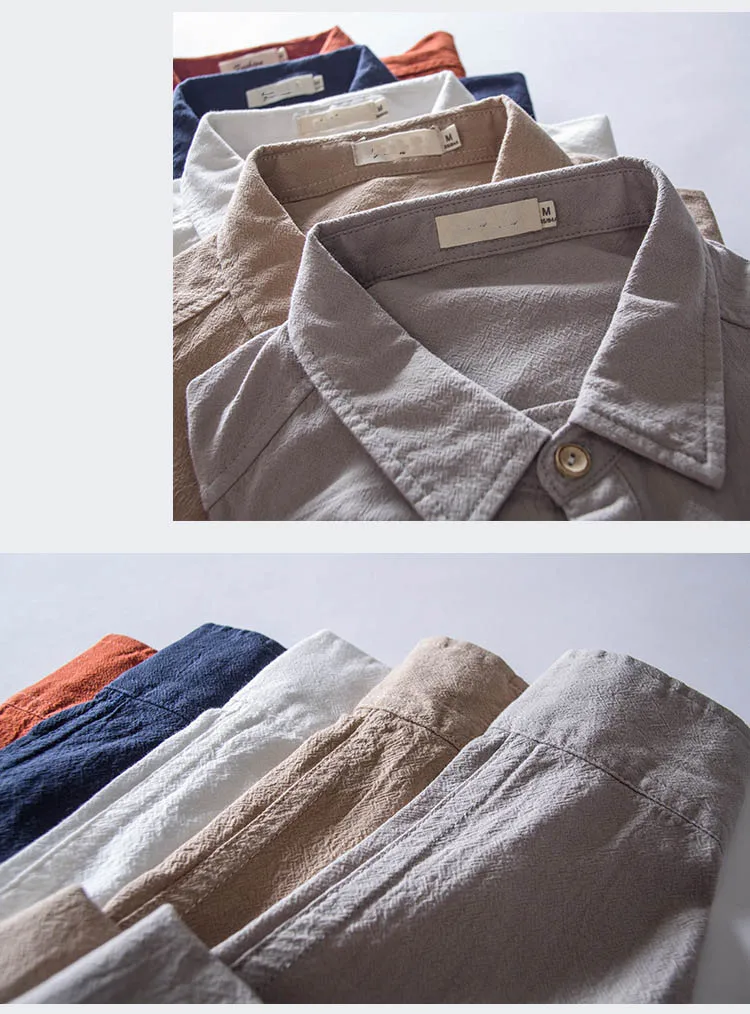Quality Good Breathable Cotton Solid Print Casual Men's Dress Shirt Button Slim Fit Men Shirts Long Sleeve Camisa Masculina