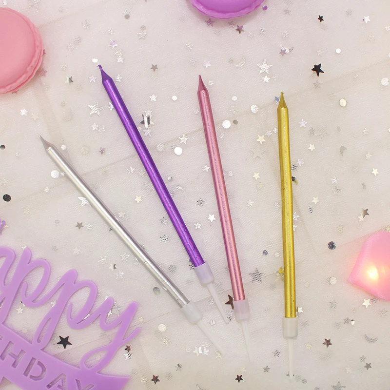 3 шт./лот длинный карандаш торт свеча безопасное пламя бездымного дети день