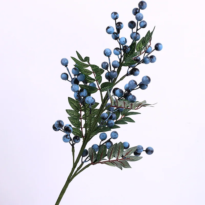 2 шт. разноцветный искусственный ягодный и листовой спрей для украшения