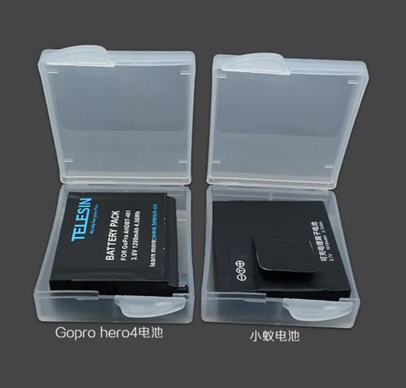 2 шт. Портативный GoPro hero 3 + 4 5 SJ4000 SJ5000 Батарея коробка для хранения переноски