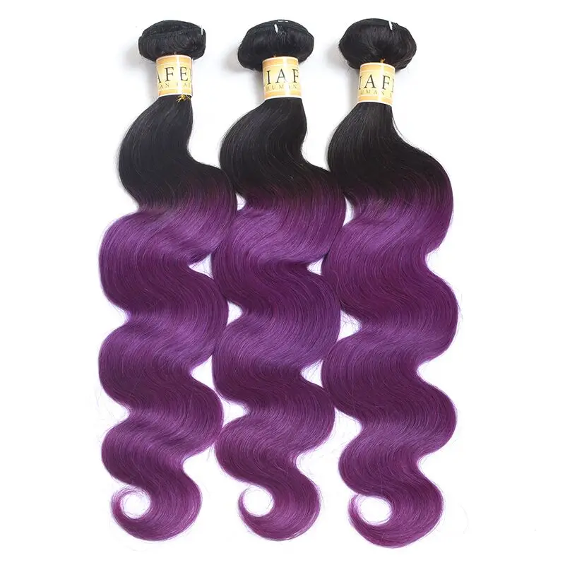 AliAfee волосы 1B/фиолетовый/красный/синий/серый Omber Hair Связки бразильские волнистые