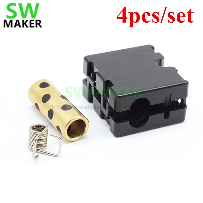 

SWMAKER 4pcs black / white injection molding slider block copper bushing for Ultimaker Original UM2 Ultimaker2 3D printer part