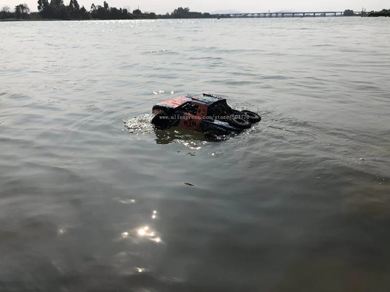Rc-car-1: 10 rc автомобиль 48 см большой внедорожный Водонепроницаемый rc автомобиль работает на суше и воде 1/10 игрушечные машинки rc для детей