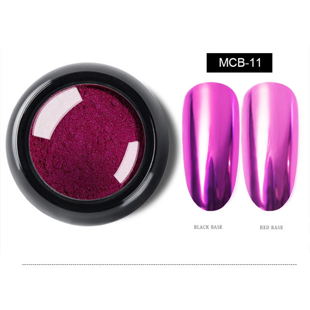 MCB11 Super Bright Nail Titanium Powder Magic Mirror Powder Silver Mirror Flour Super Optical Metal Solid Color Plating Powder TSLM1 - Цвет: MCB11
