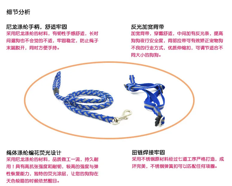 Светоотражающая шлейка для собак нейлоновый тренировочный жилет маленьких и