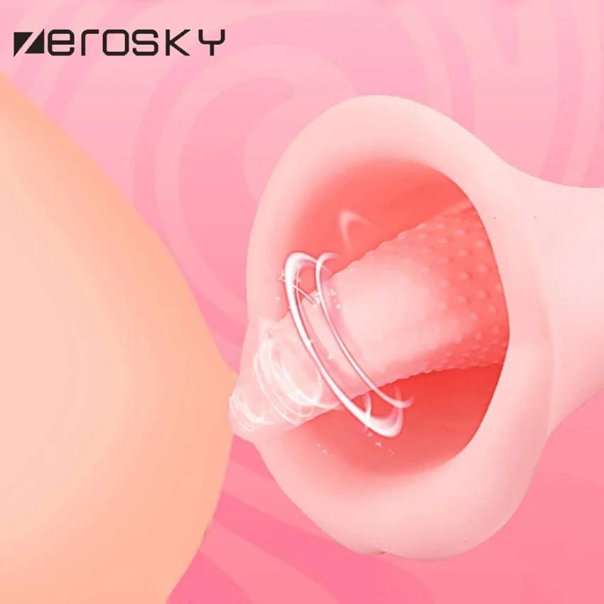 Zerosky силиконовый вибратор для лизания языка секс-игрушки женщин вибраторы точки G