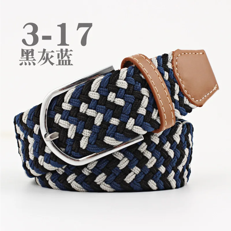 style 17 23 Цвета! 107 см, для взрослых, однотонный, Повседневный, тянущийся, тканый ремень, для женщин и мужчин, эластичные ремни для джинсов, эластичный, моделирующий, женский пояс, подарок - Цвет: style 17