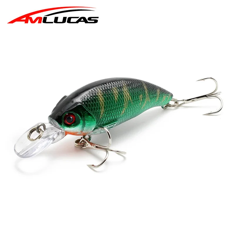 Amlucas 75 мм 8 5 г искусственная наживка Рыболовный воблер Crankbait 3D глаза Pesca крючки